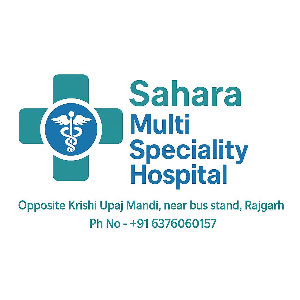 Hospital logo with address